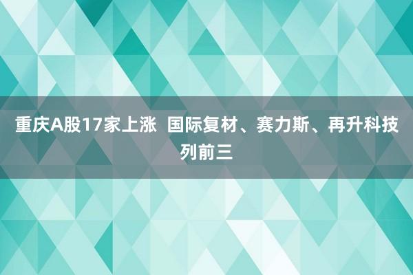 重庆A股17家上涨  国际复材、赛力斯、再升科技列前三