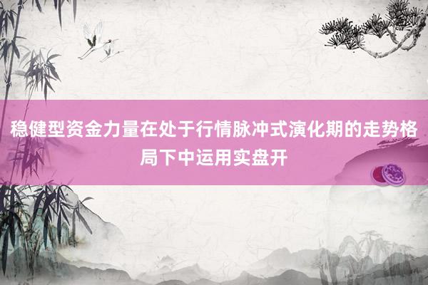 稳健型资金力量在处于行情脉冲式演化期的走势格局下中运用实盘开